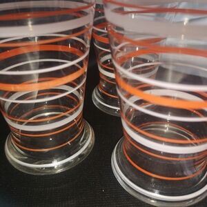 Set of Striped Glass Tumblers